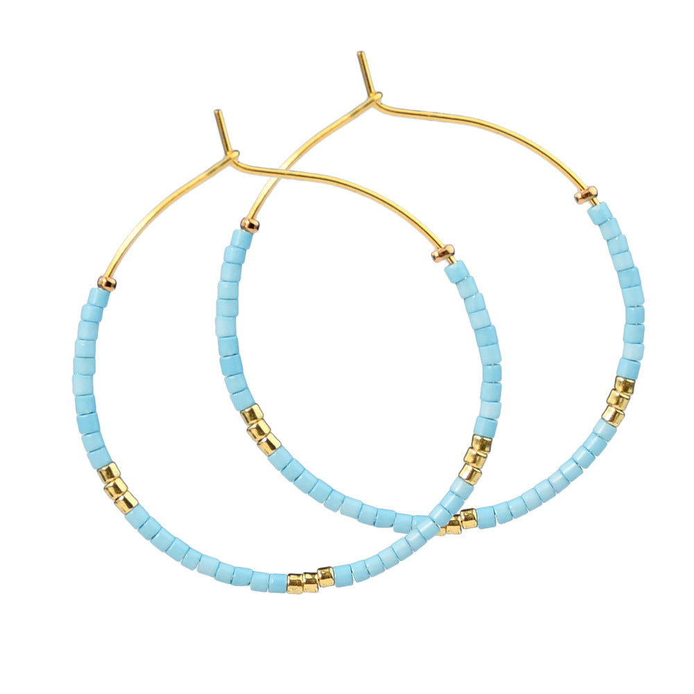 Wholesale Colorful Rice Beads Large Earrings